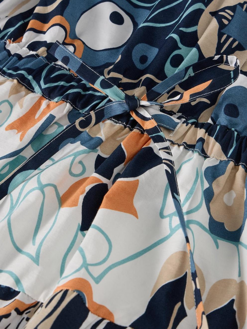 Elle Tiered Dress in BLUE PR - FLAT DETAIL