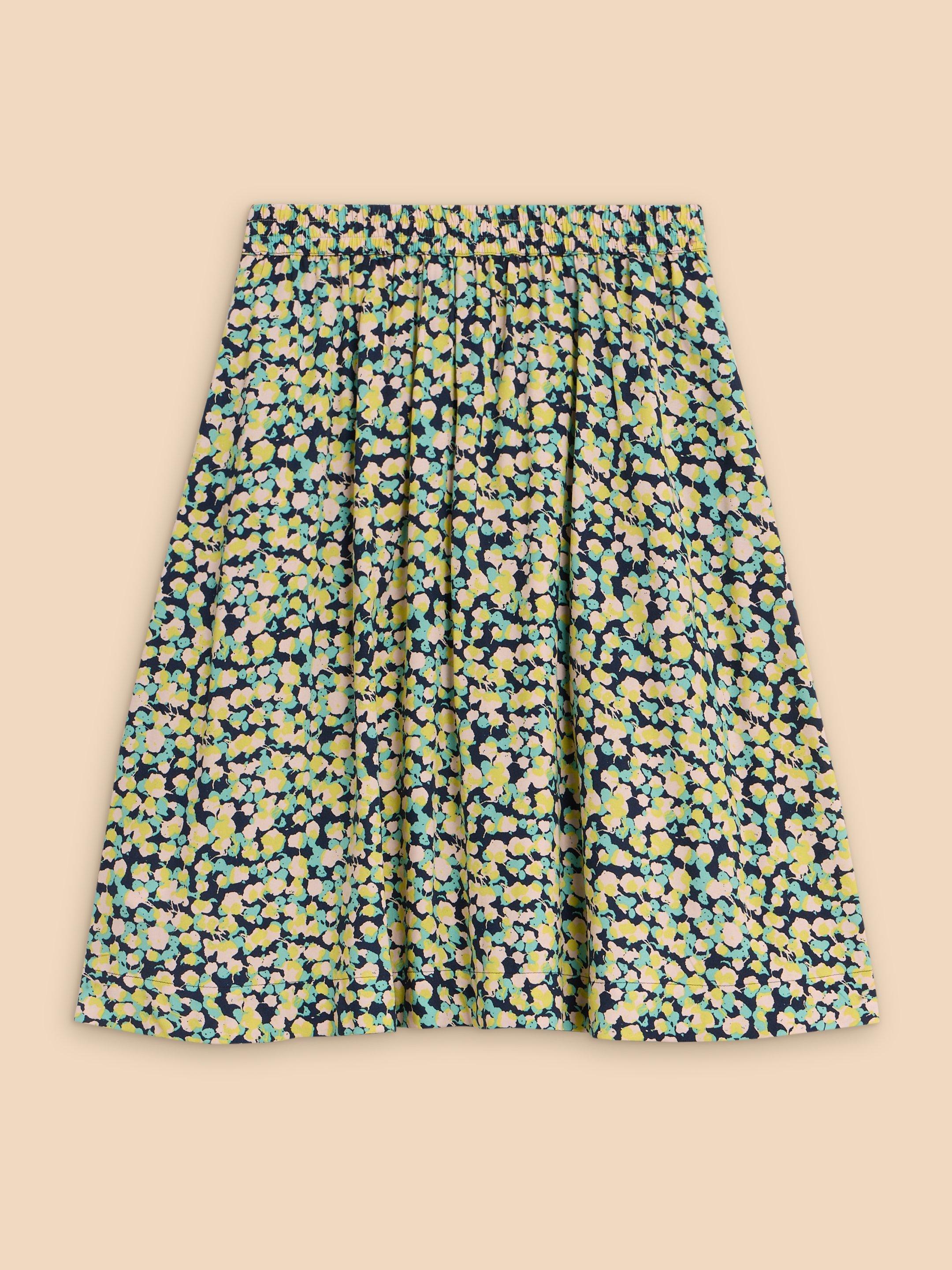 Sarah Eco Vero Knee Skirt in NAVY PR - FLAT BACK