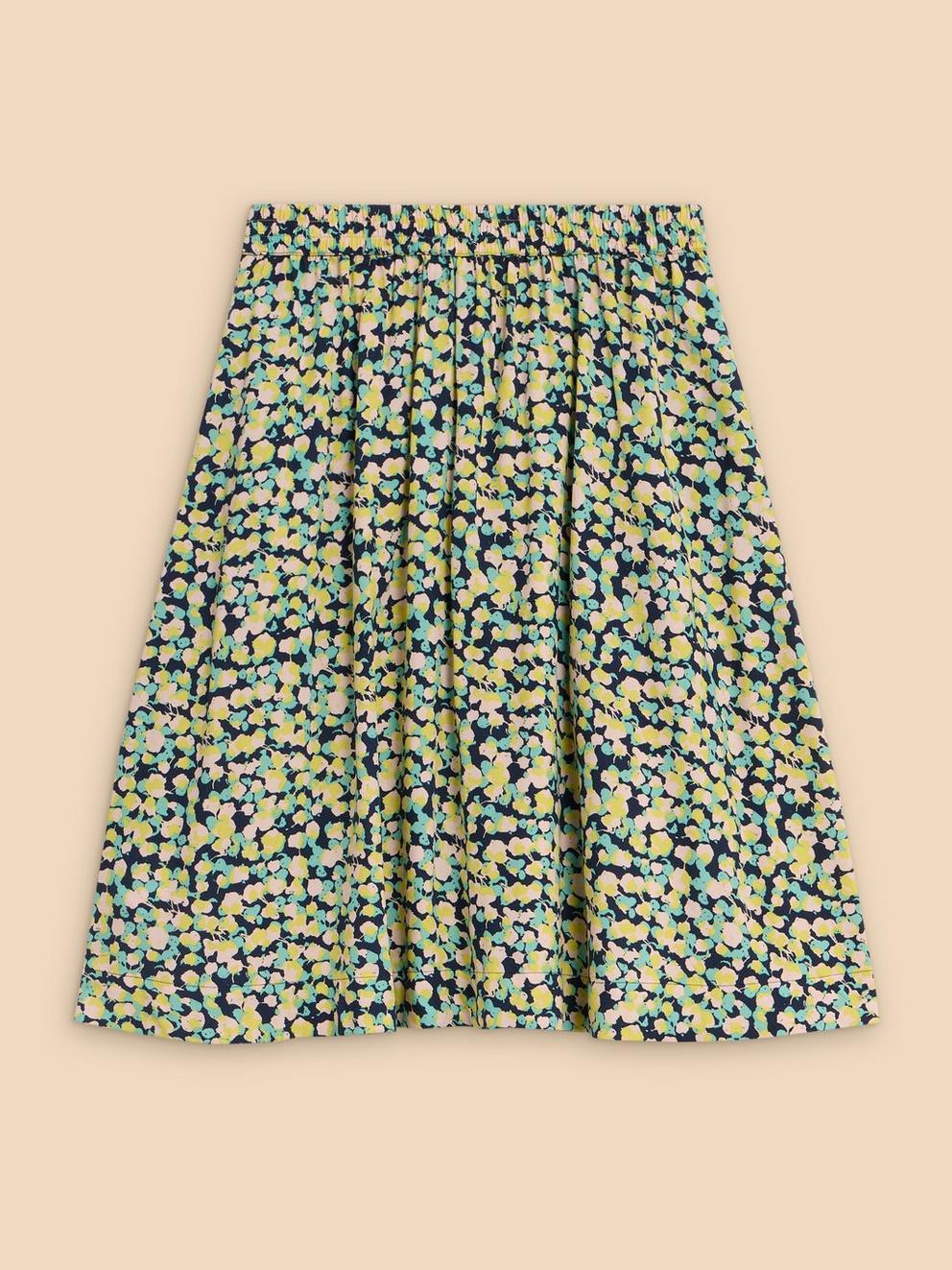 Sarah Eco Vero Knee Skirt in NAVY PR - FLAT BACK