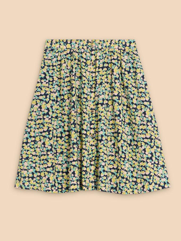 Sarah Eco Vero Knee Skirt in NAVY PR - FLAT FRONT