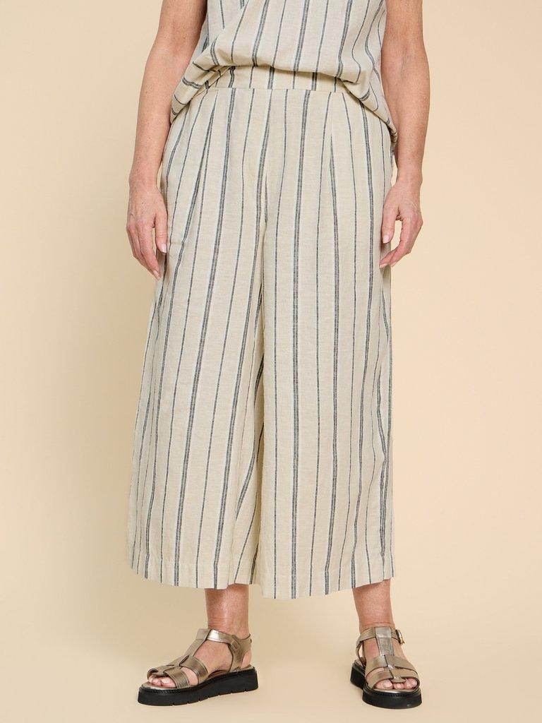 Lisette Stripe Culotte in NAT MLT - MODEL DETAIL