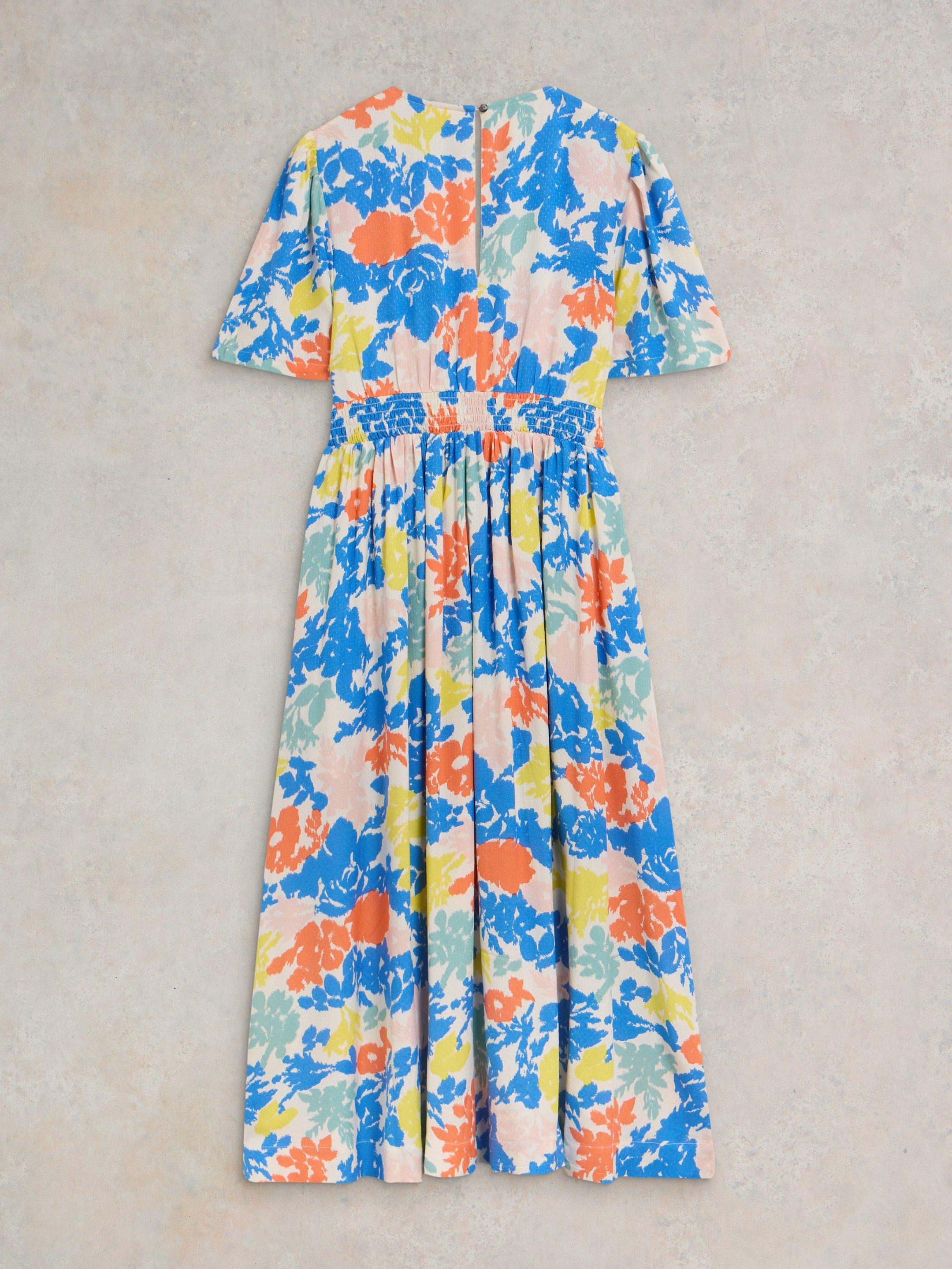 Lucy Eco Vero V Neck Dress in IVORY PRINT | White Stuff