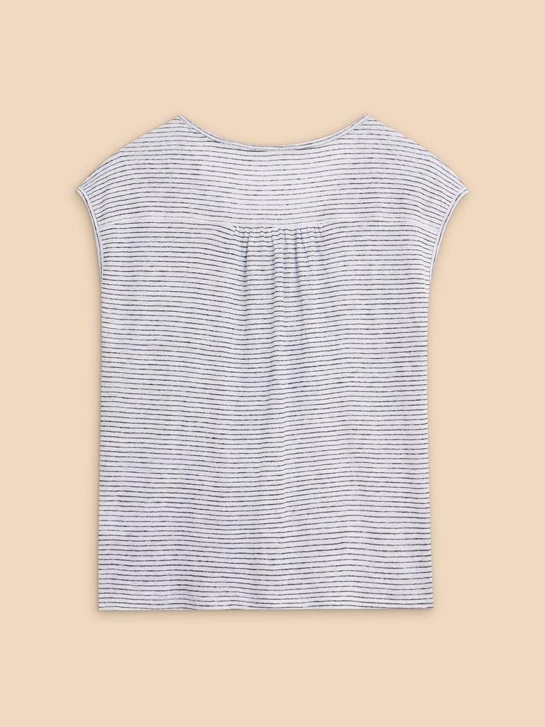 NINA LINEN TANK in WHITE MLT - FLAT BACK