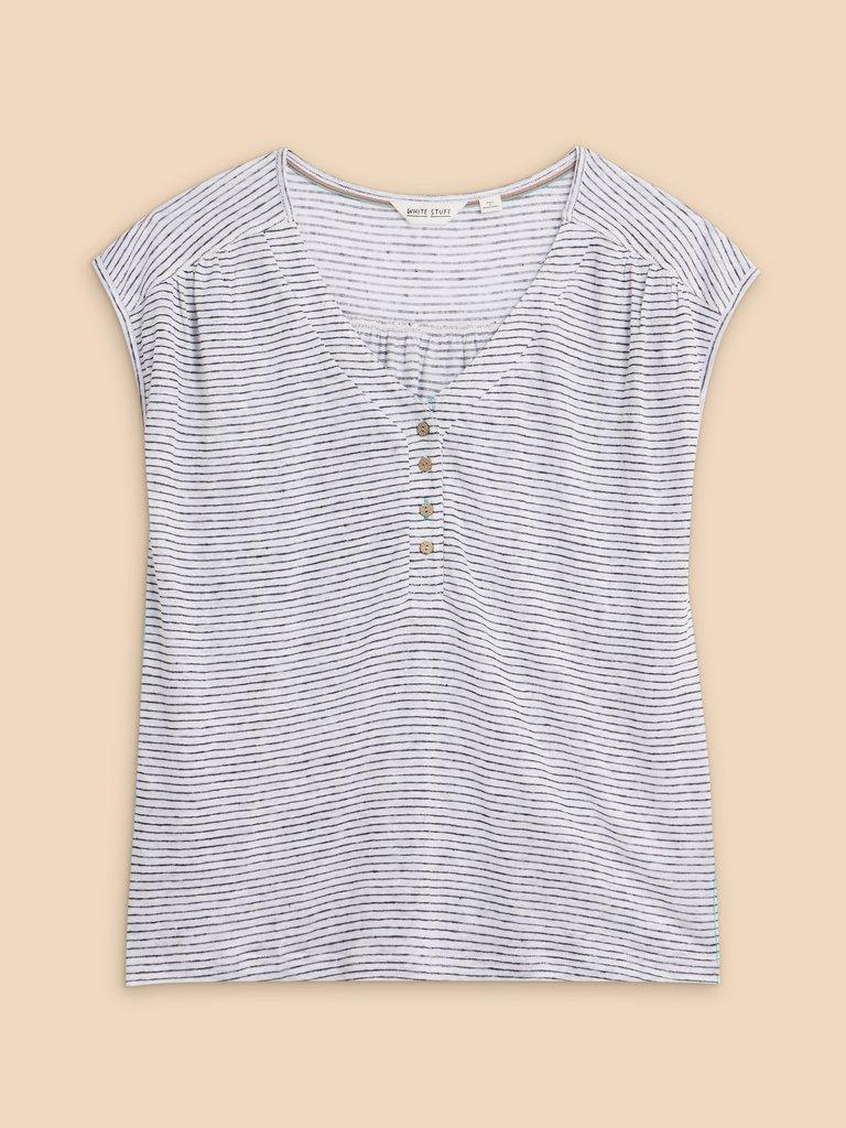 NINA LINEN TANK in WHITE MLT - FLAT FRONT