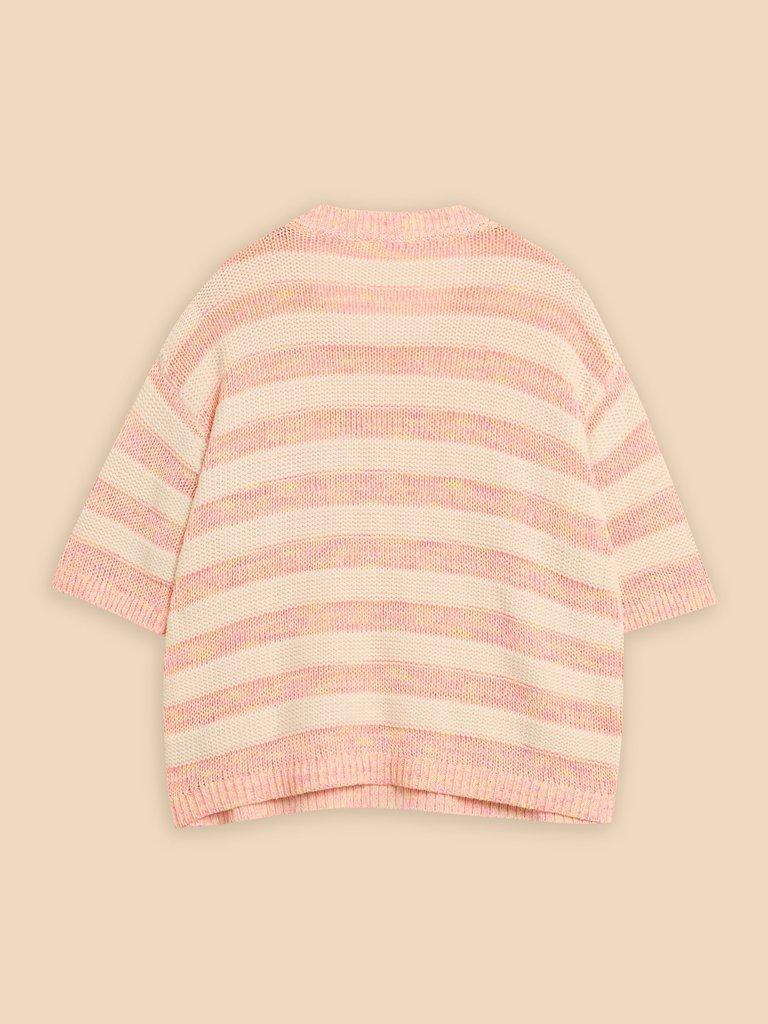 TERRY KNITTED TEE in ORANGE MLT - FLAT BACK