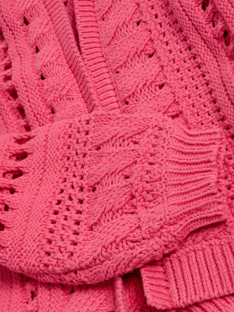 CASEY CARDI in BRT PINK - FLAT DETAIL