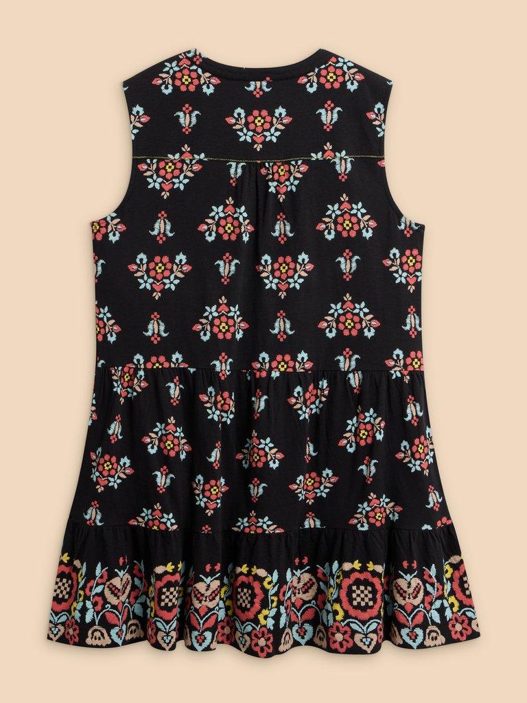 MACIE SLEEVELESS TUNIC in BLK PR - FLAT BACK