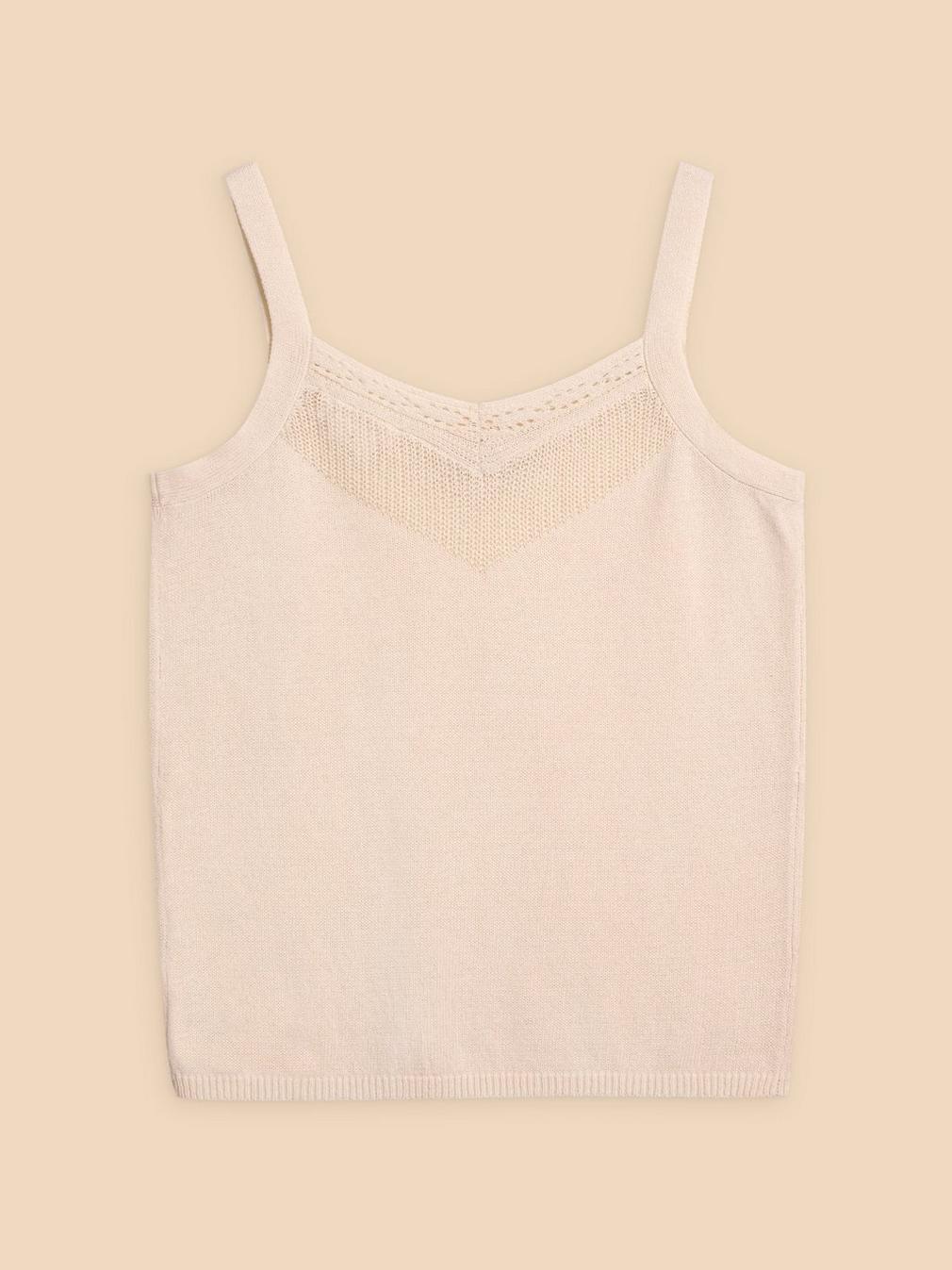 SAXON VEST in NAT WHITE - FLAT BACK