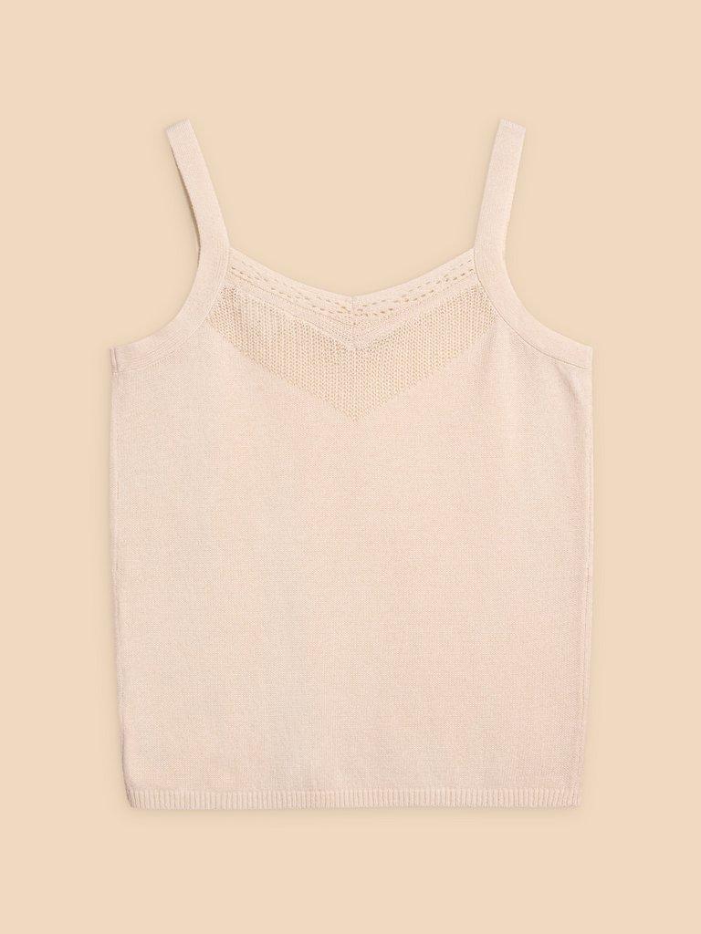 SAXON VEST in NAT WHITE - FLAT BACK