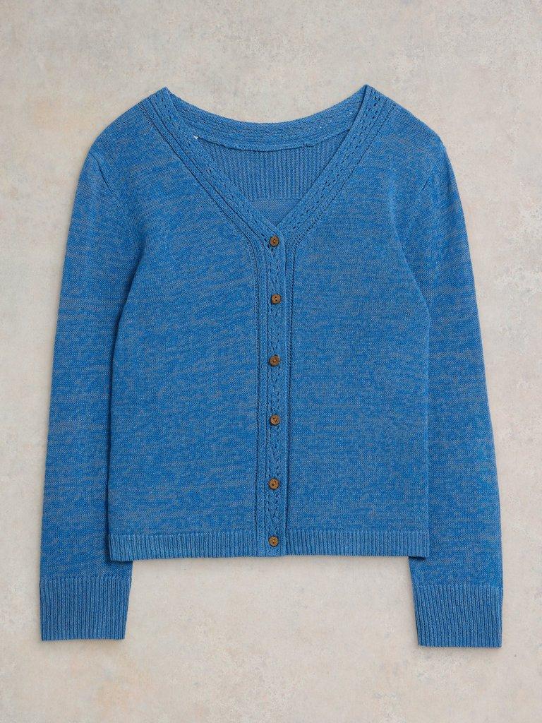 HEATHER JUMPER in MID BLUE - FLAT FRONT