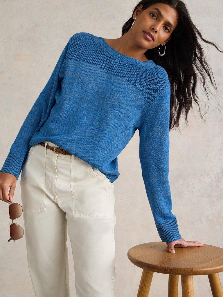 HEATHER JUMPER in MID BLUE | White Stuff