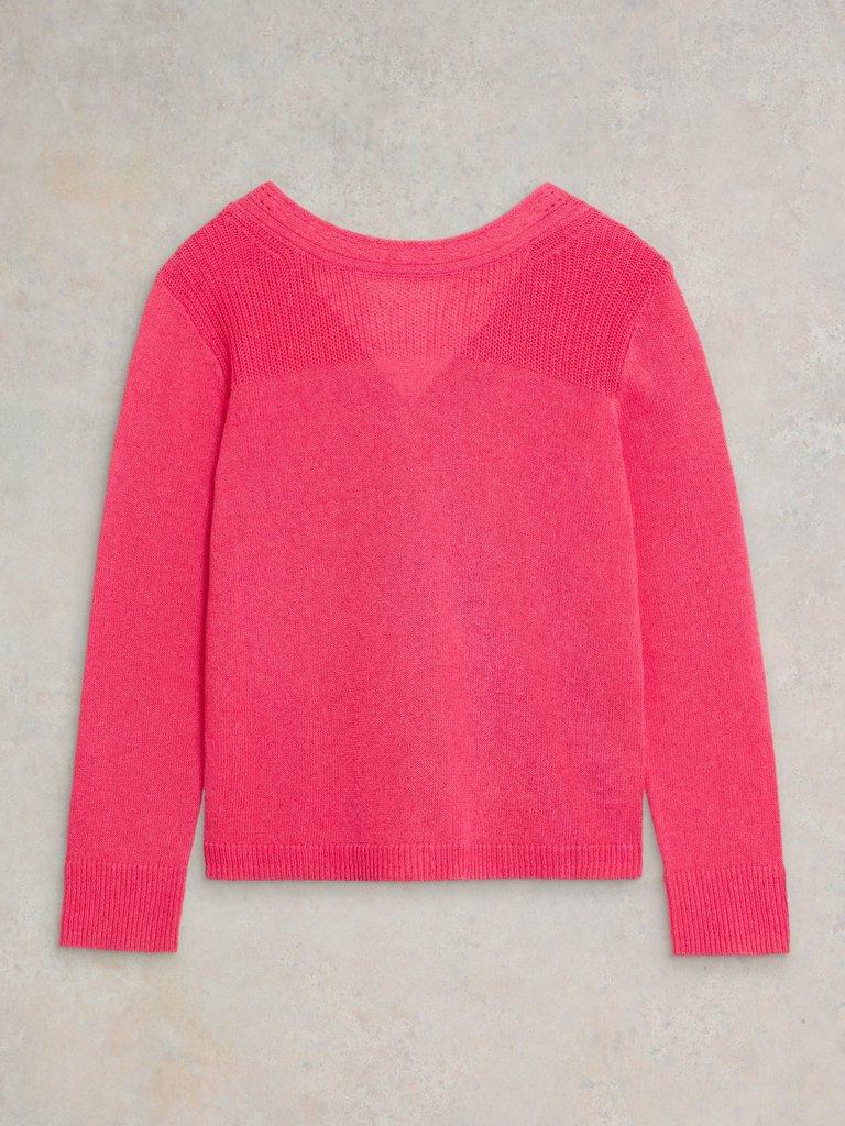 HEATHER JUMPER in MID PINK - FLAT BACK