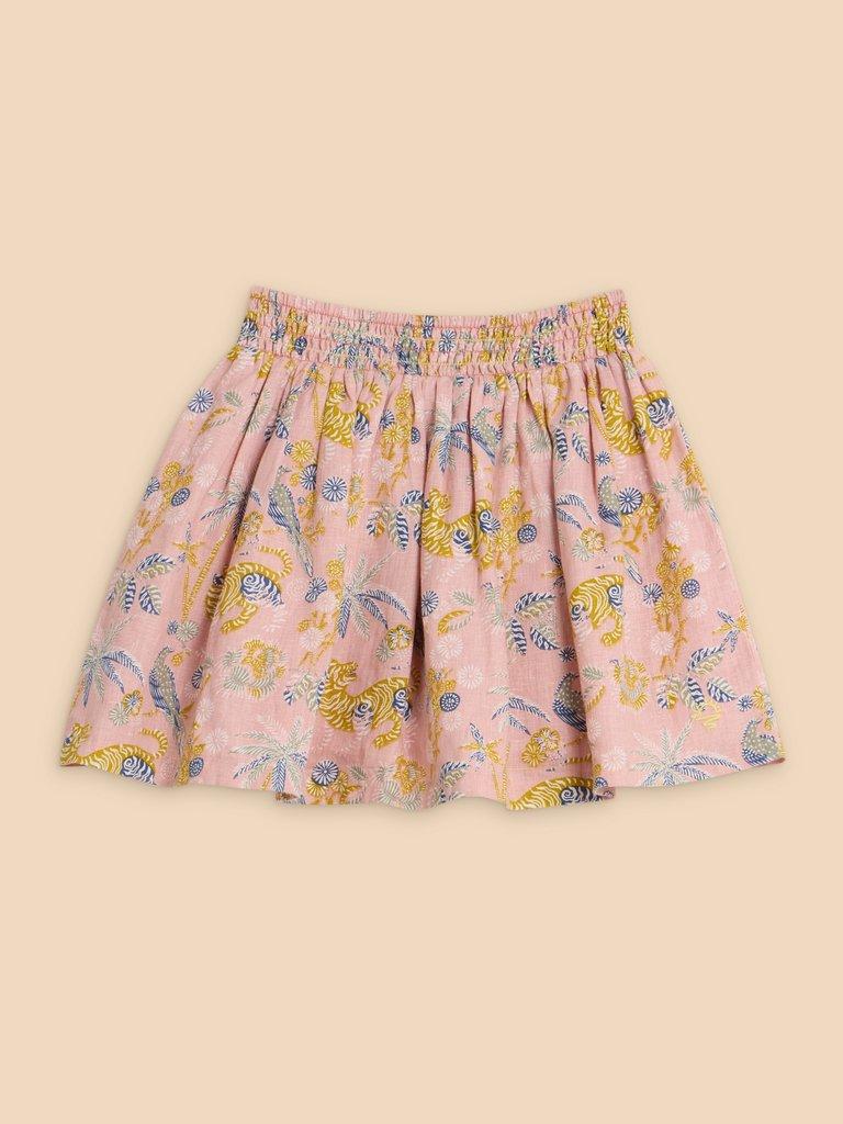 Printed Woven Skirt in PINK MLT - FLAT BACK