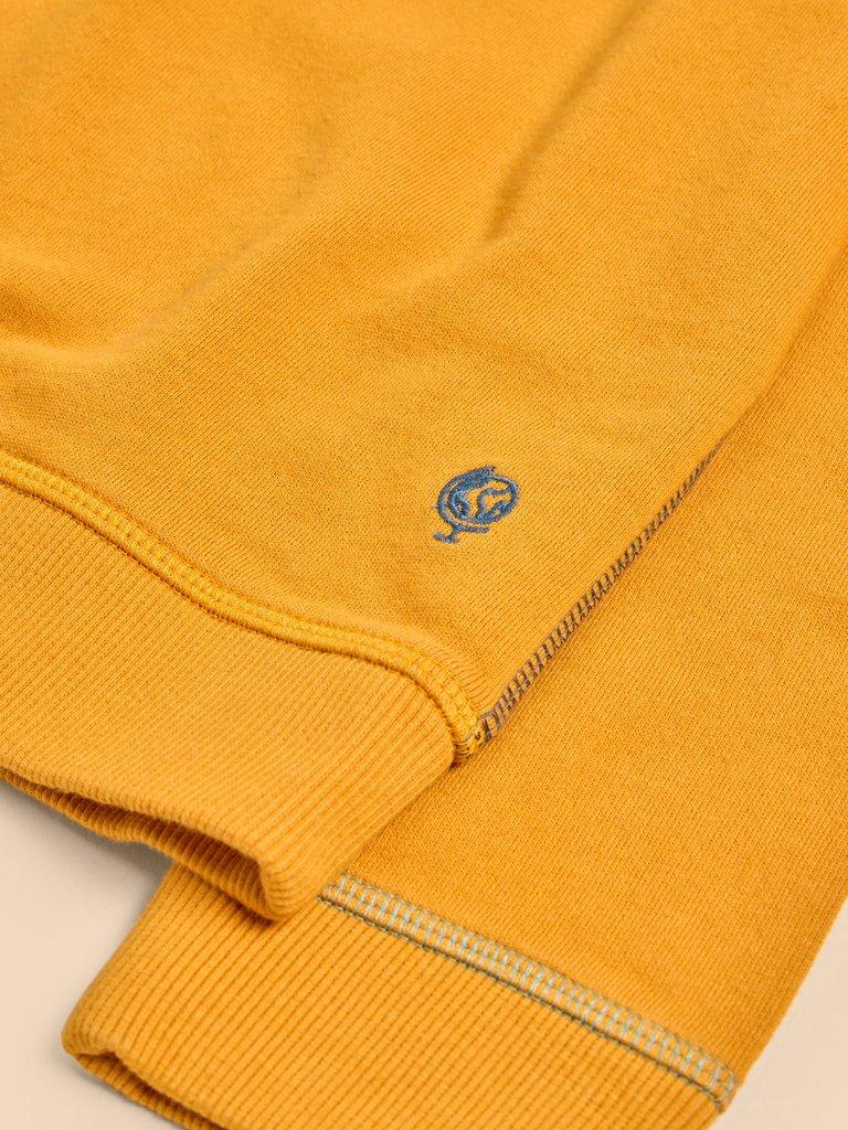 Asher Graphic Hoodie in MID YELLOW - FLAT DETAIL