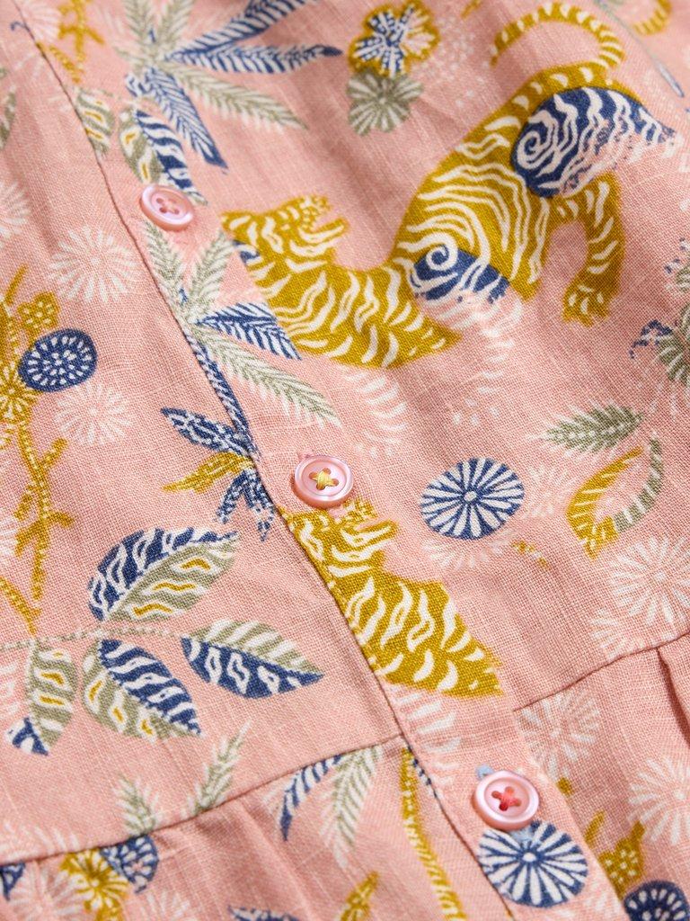 Printed Woven Shirt Dress in PINK MLT - FLAT DETAIL