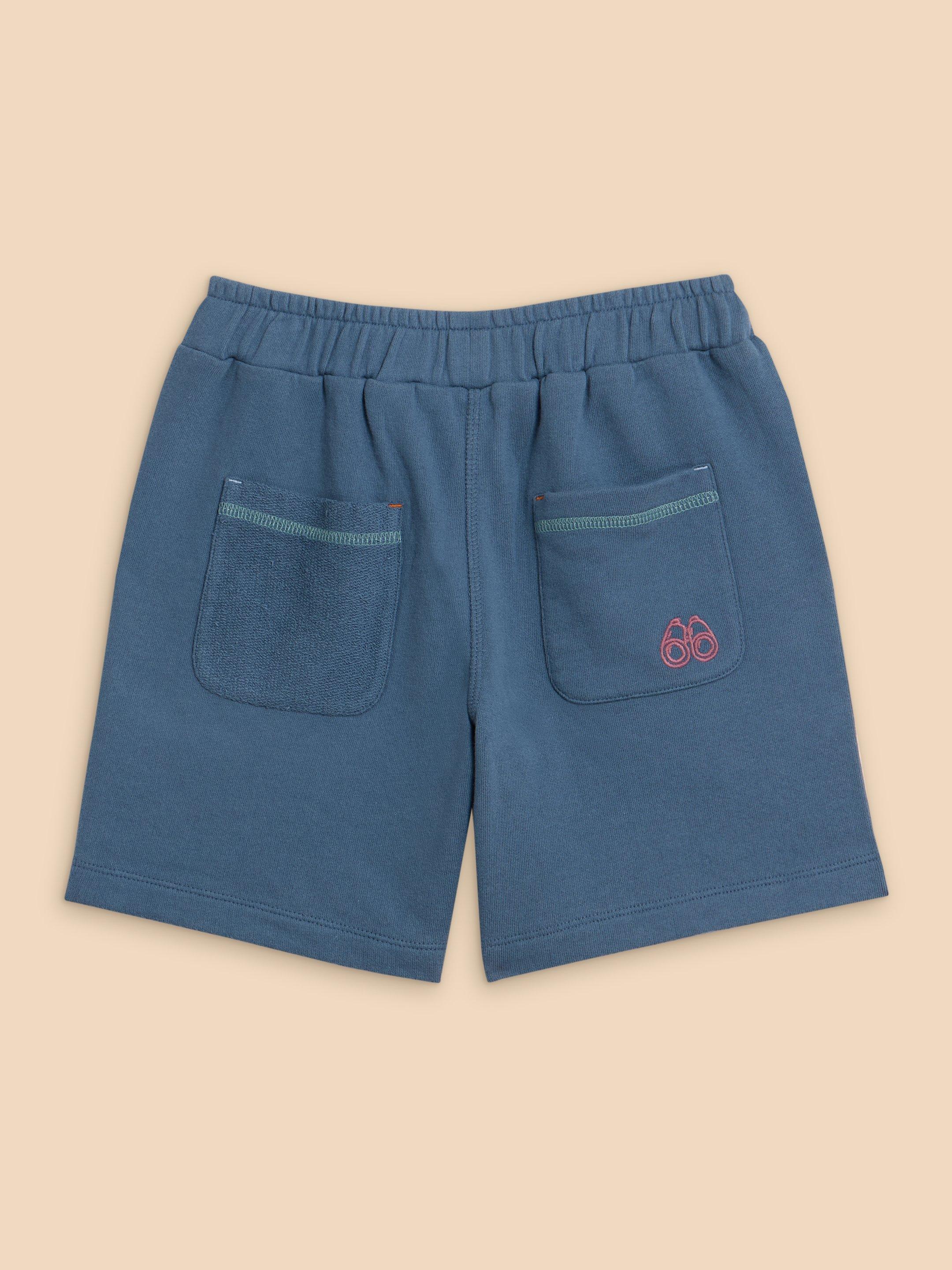 Jersey Pocket Short in MID BLUE - FLAT BACK