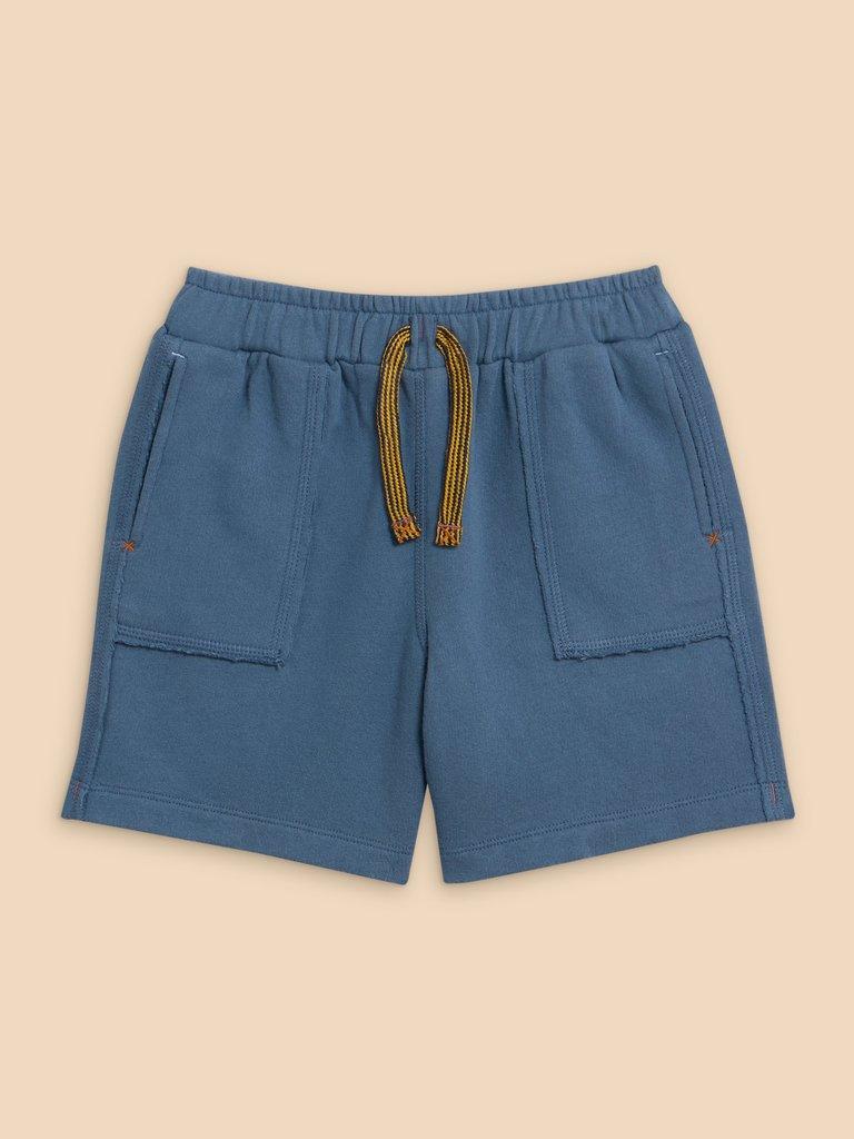 Jersey Pocket Short in MID BLUE - FLAT FRONT
