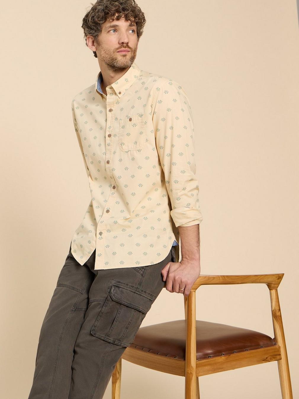 Printed Leaf Shirt in NAT MLT - LIFESTYLE