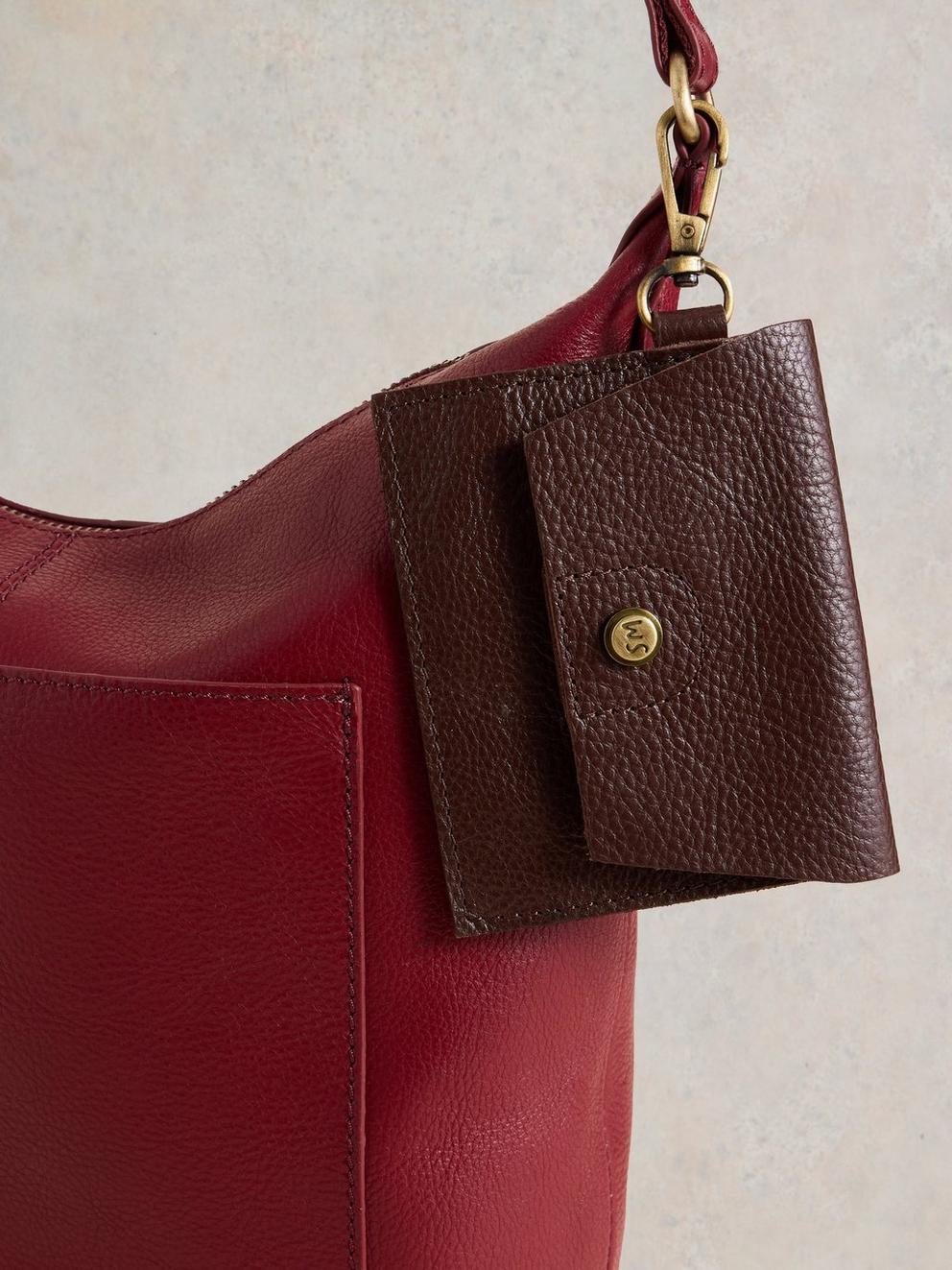 Fern Crossbody in DEEP RED - FLAT DETAIL
