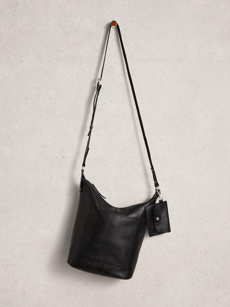 Fern Crossbody in PURE BLK - FLAT FRONT