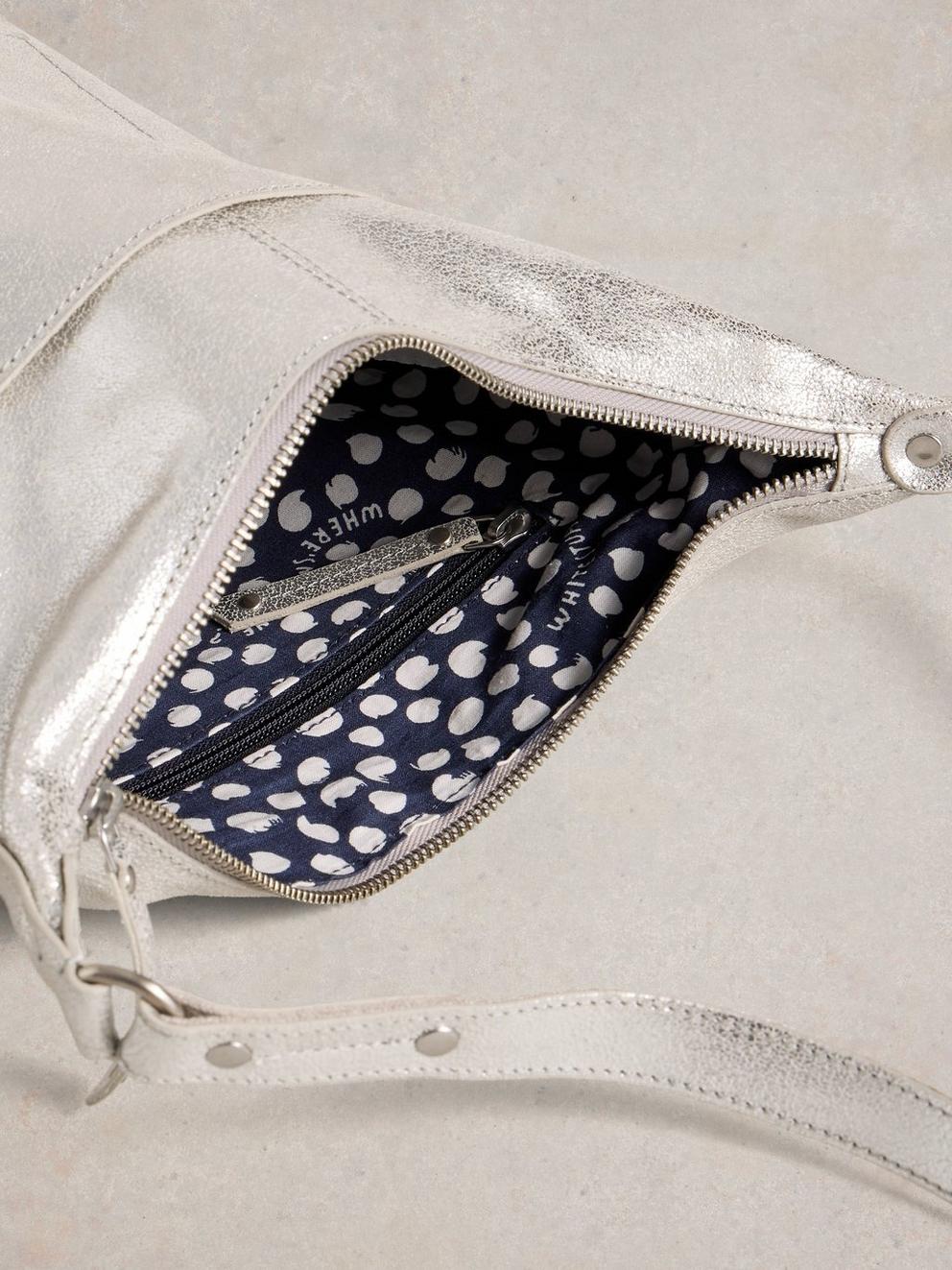 Fern Crossbody in SLV TN MET - FLAT DETAIL