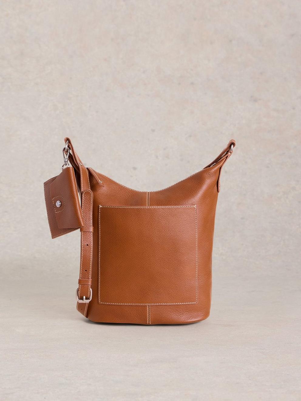 Fern Crossbody Leather in MID TAN - LIFESTYLE