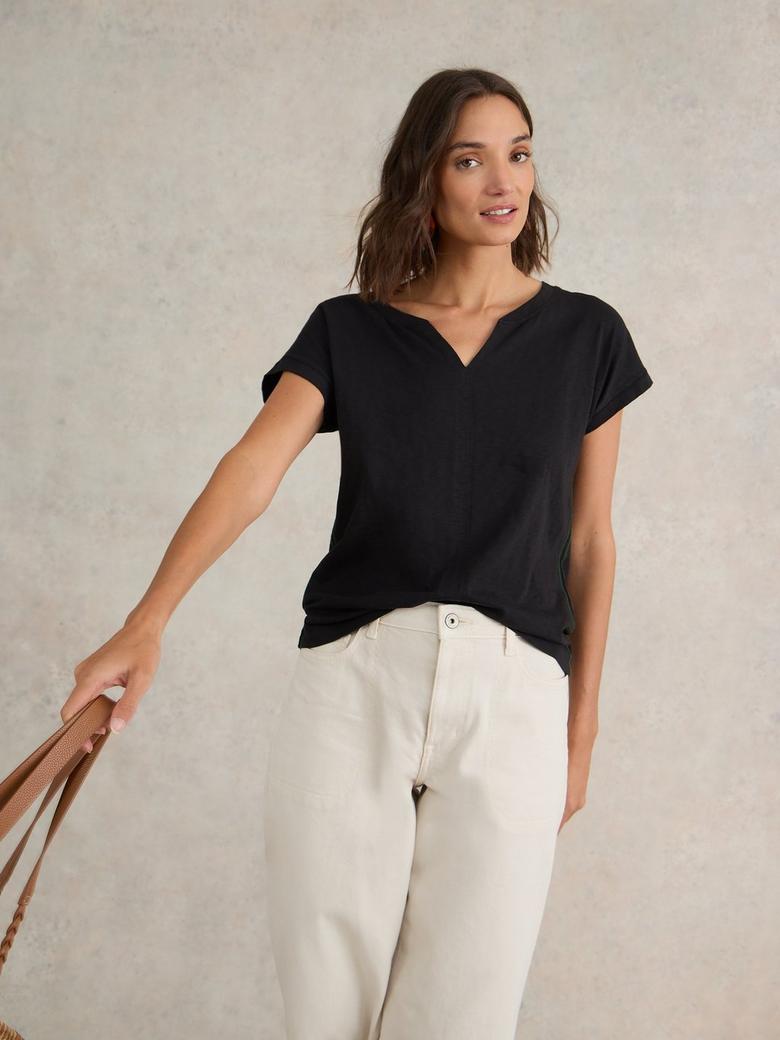 White Stuff Women's NELLY NOTCH NECK TEE