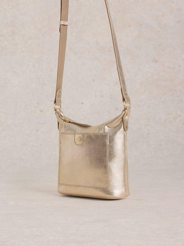 Metallic on sale crossbody bag