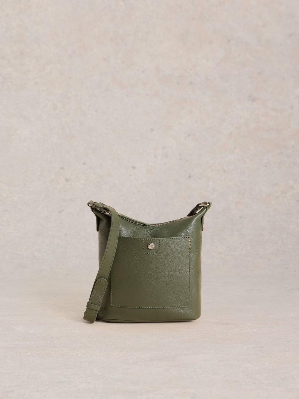 Mini Leather Fern Crossbody in KHAKI GRN - LIFESTYLE