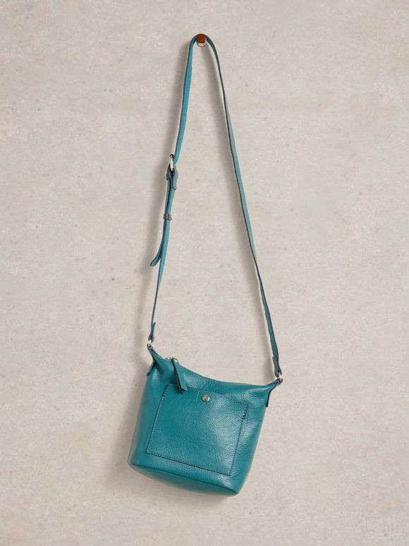 Mini Leather Fern Crossbody in GOLD TONE METALLIC | White Stuff