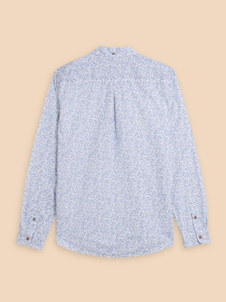 Hare Print Cotton Shirt in WHITE MLT - FLAT BACK