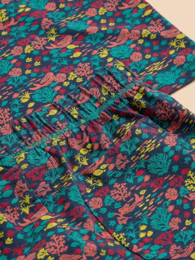 Sealife Short PJ Set in NAVY MULTI - FLAT DETAIL