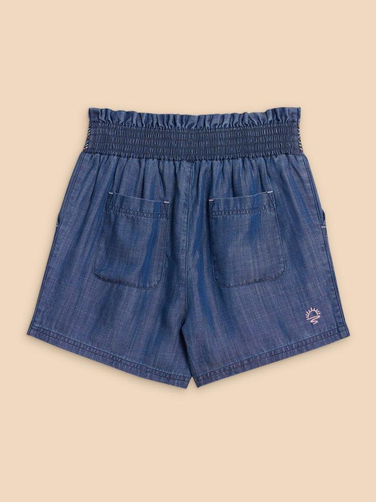 Denim Short in MID DENIM - FLAT BACK