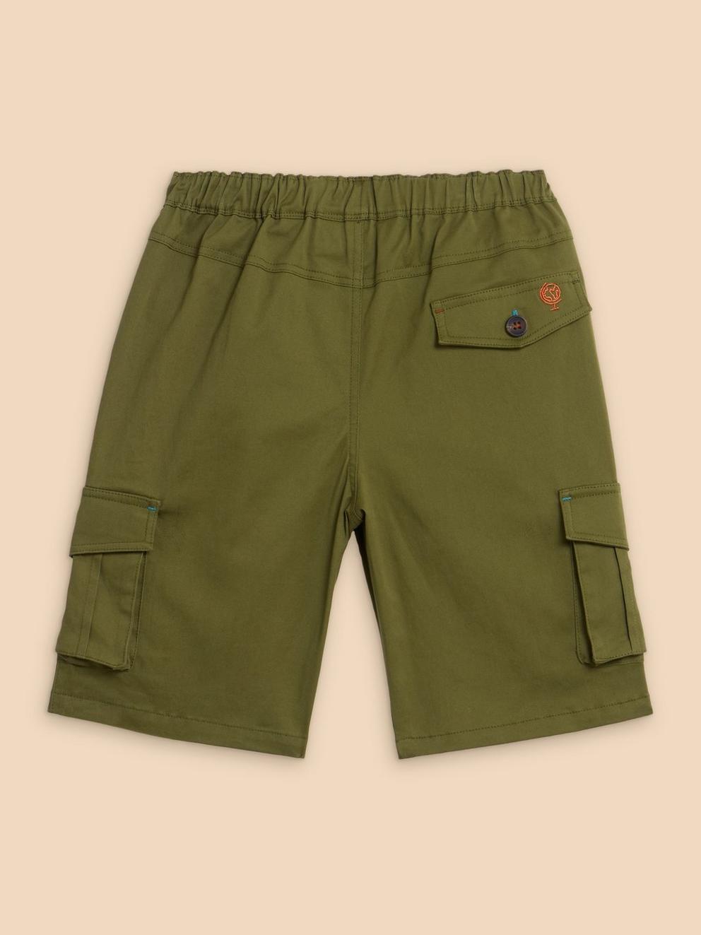 Cargo Carter Short in KHAKI GRN - FLAT BACK