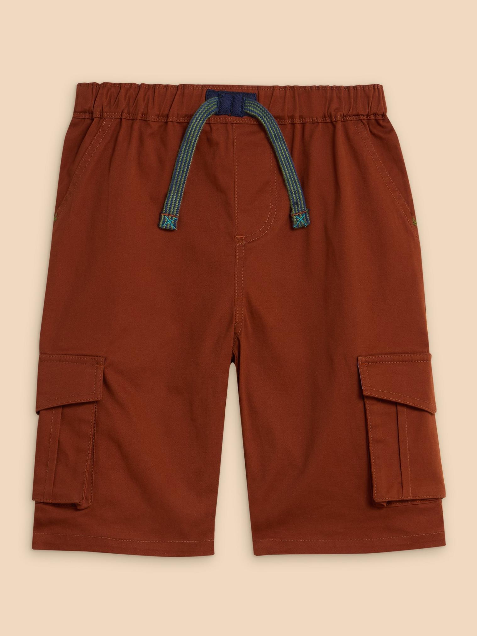 Cargo Carter Short in MID BROWN - FLAT FRONT