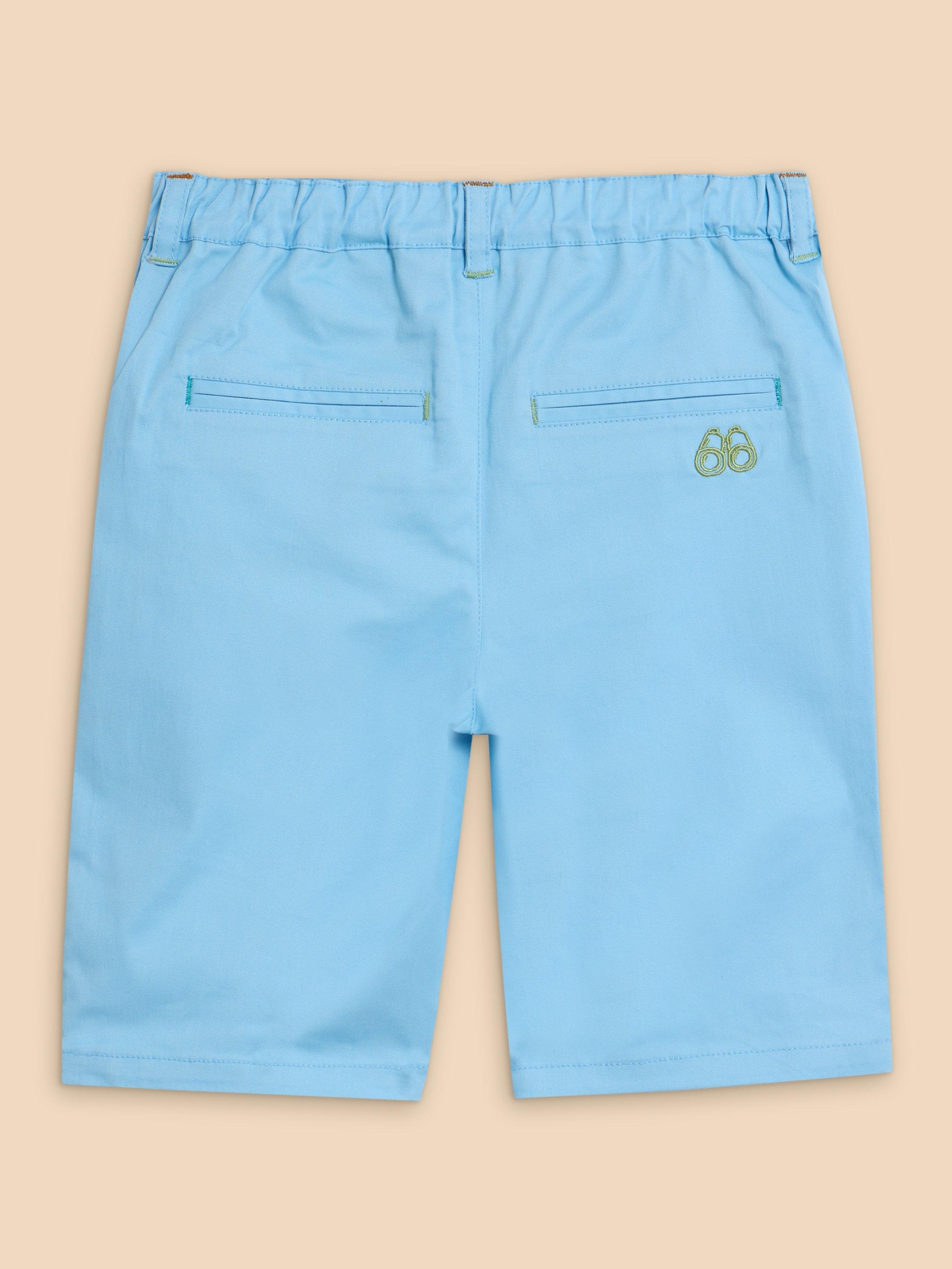 Chino Short in MID BLUE - FLAT BACK