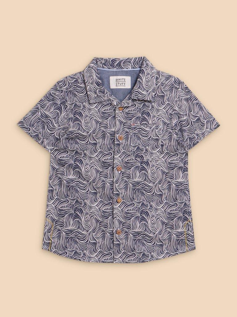 Mini Waves Printed SS Shirt in NAVY PRINT | White Stuff