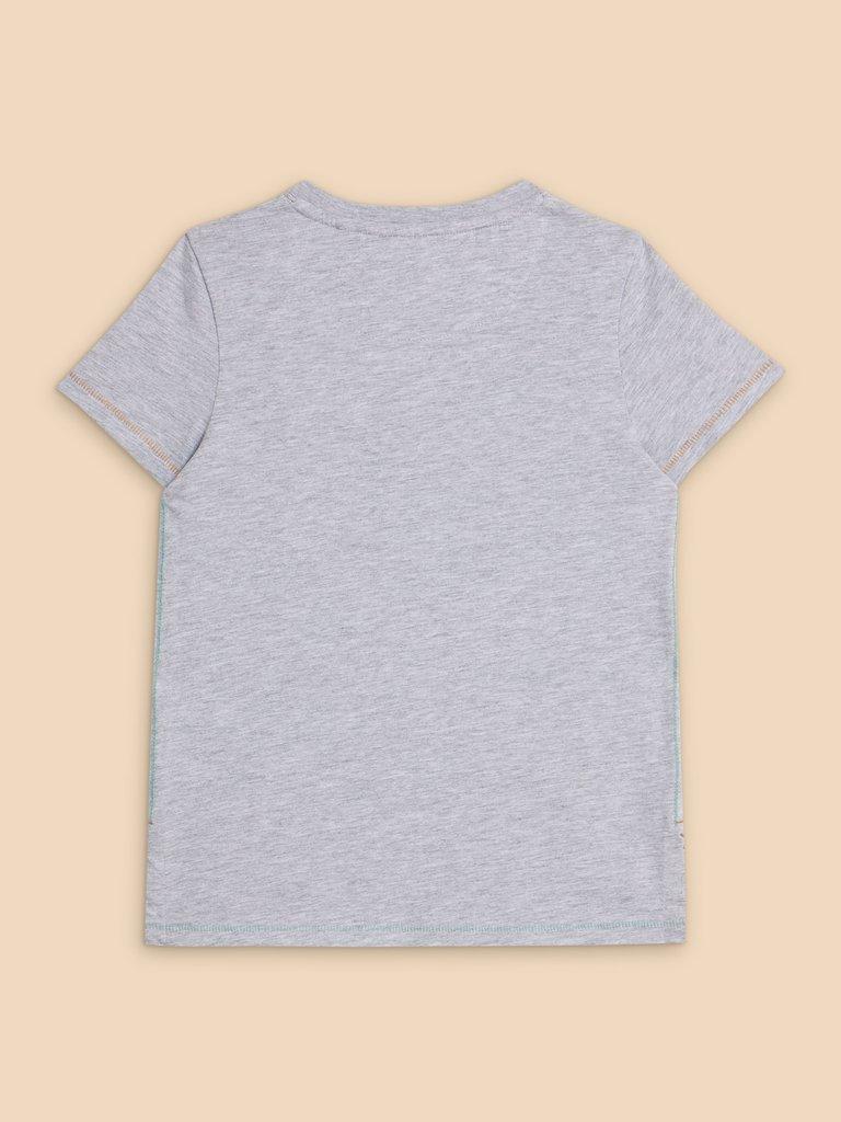 Cheeky Monkeys Graphic Tee in GREY MARL - FLAT BACK