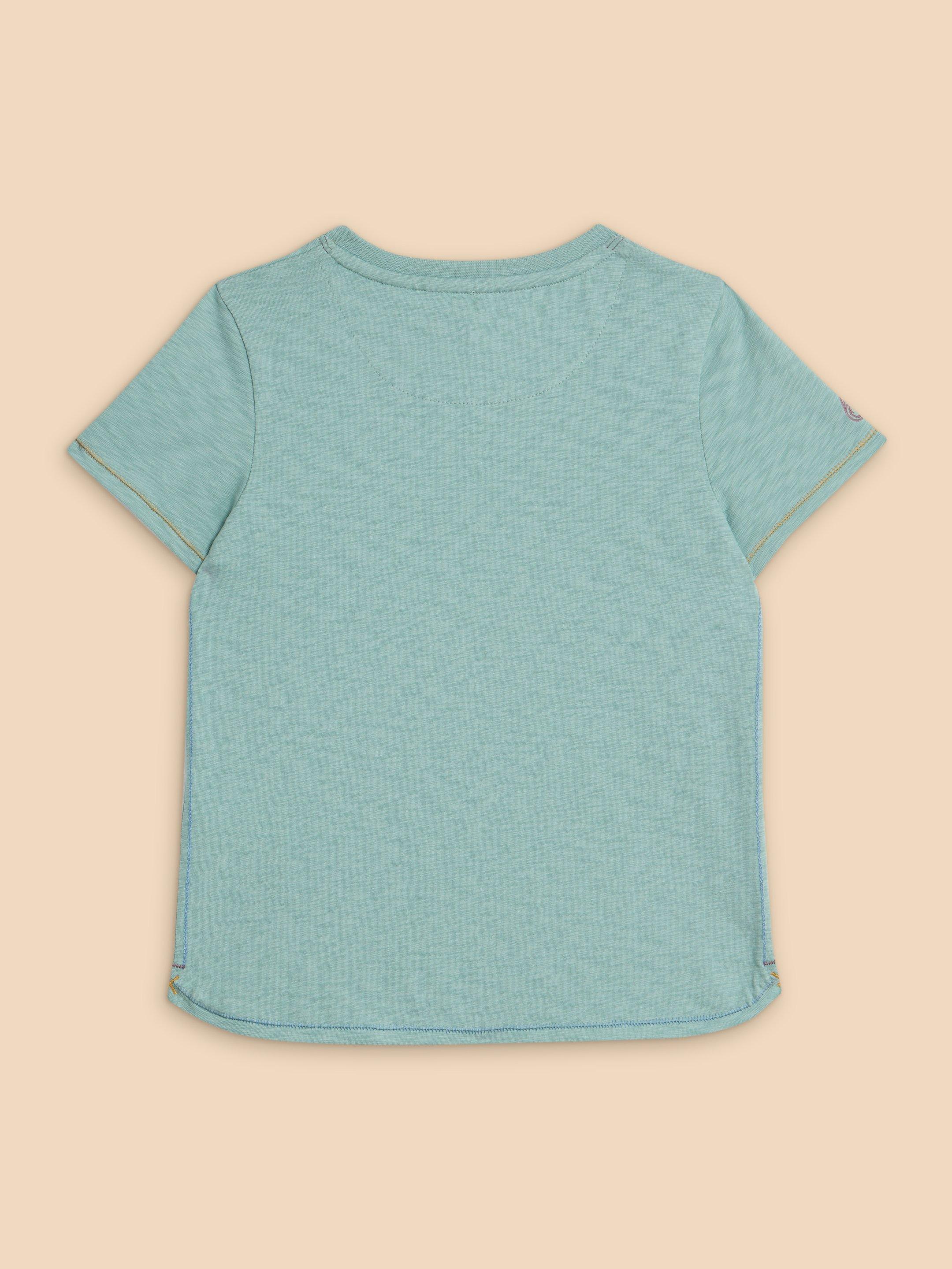 Graphic Escape Tee in MINT GREEN - FLAT BACK