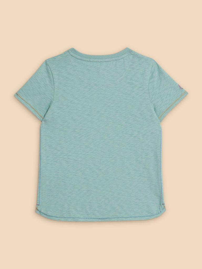 Graphic Escape Tee in MINT GREEN - FLAT BACK