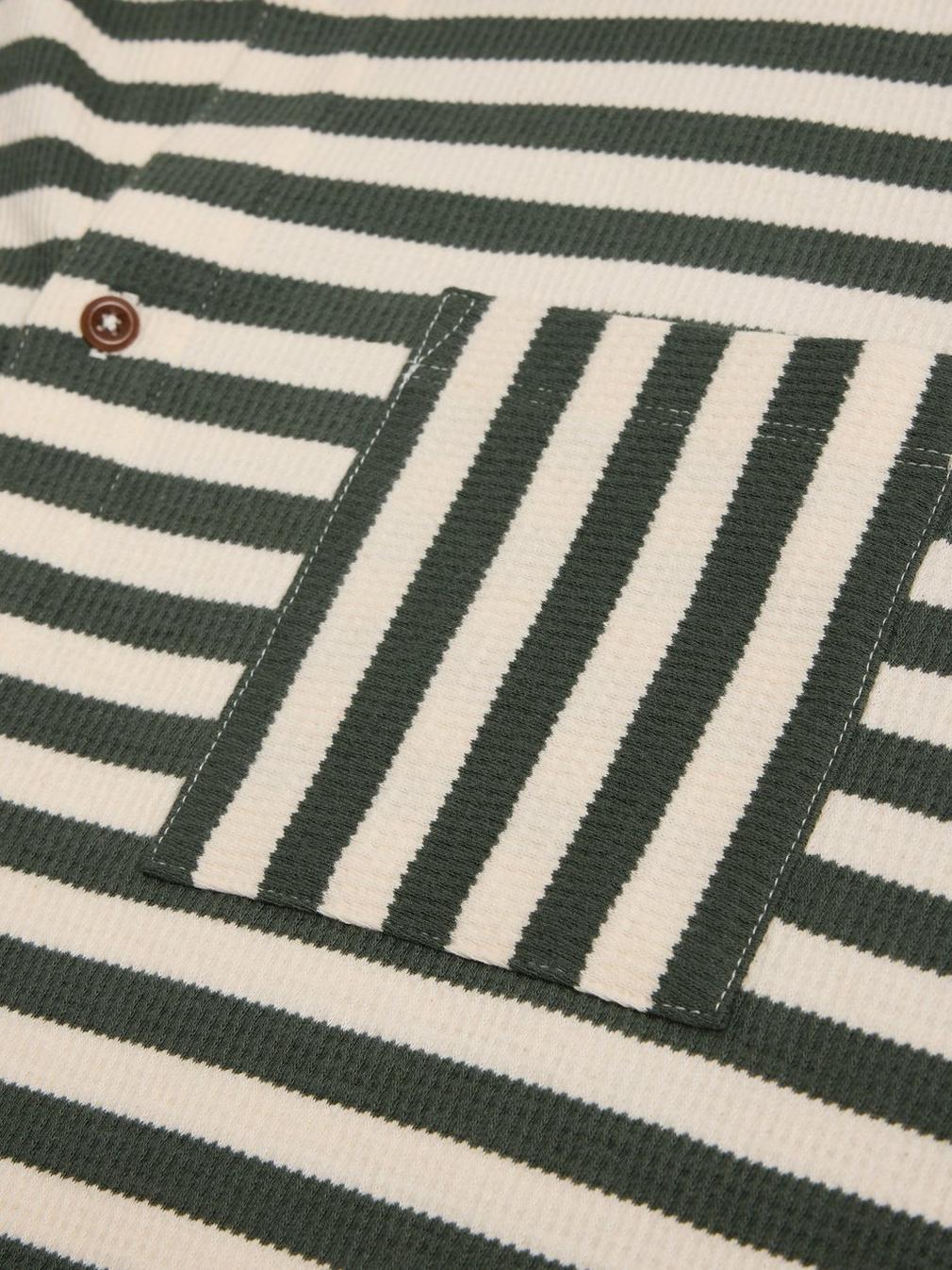 Striped Jersey Shirt in GREEN MLT - FLAT DETAIL