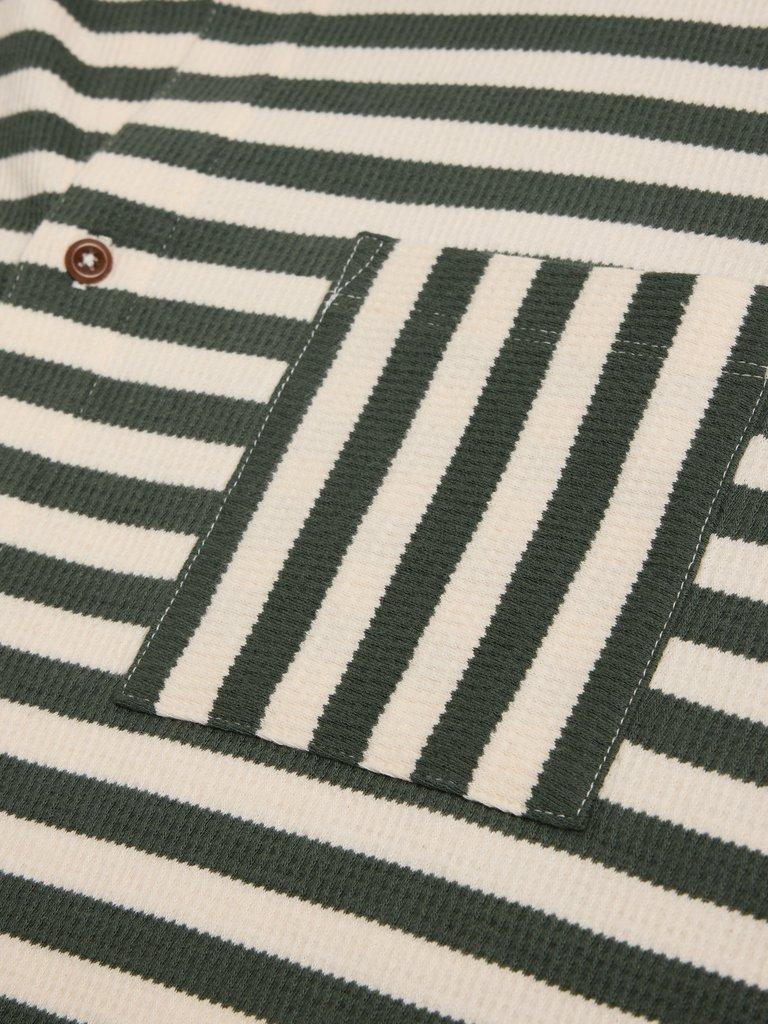 Striped Jersey Shirt in GREEN MLT - FLAT DETAIL