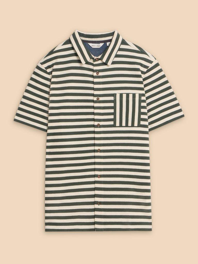 Striped Jersey Shirt in GREEN MLT - FLAT FRONT