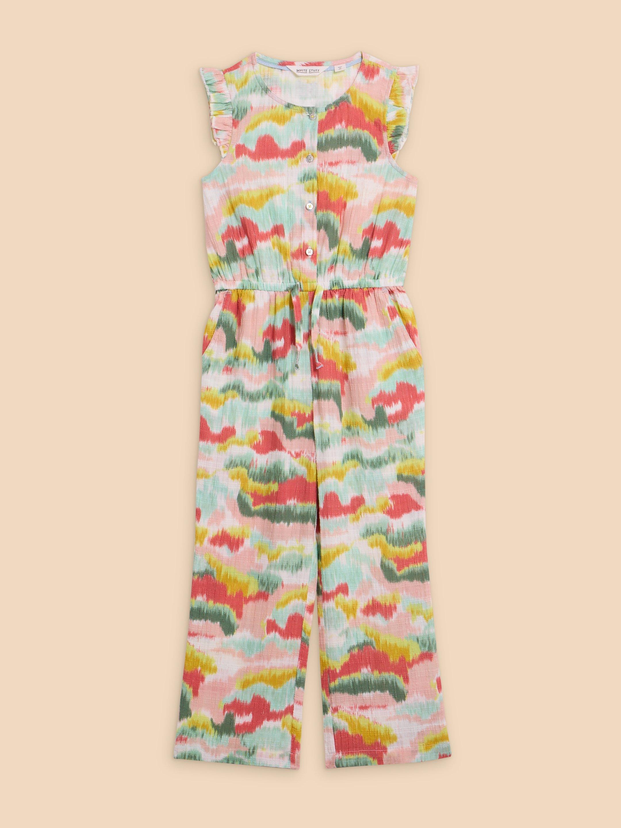 Tie Dye Printed Jumpsuit in PINK MLT - FLAT FRONT