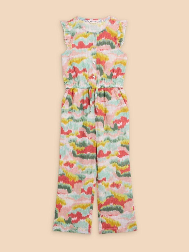 Tie Dye Printed Jumpsuit in PINK MLT - FLAT FRONT