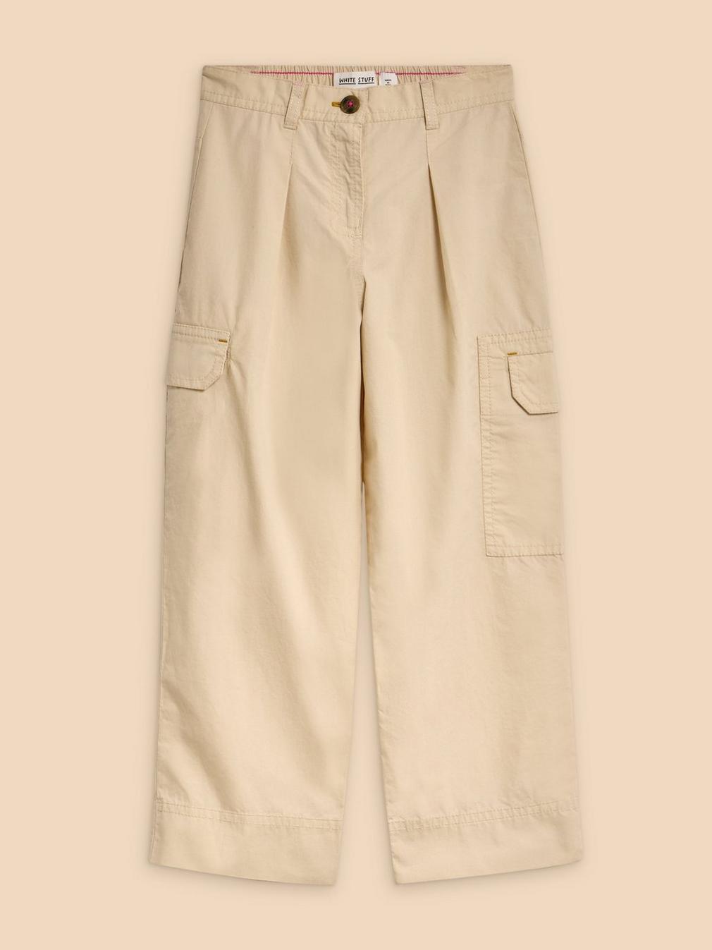 Colette Cargo Trouser in LGT NAT - FLAT FRONT