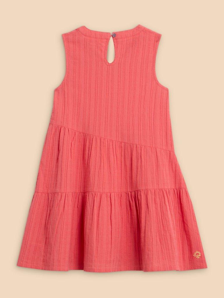 Coral Woven Dress in MID CORAL - FLAT BACK