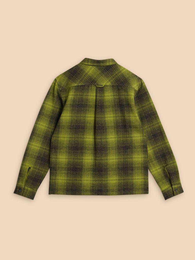 HIXTON CHECK OVERSHIRT in BRT GREEN - FLAT BACK