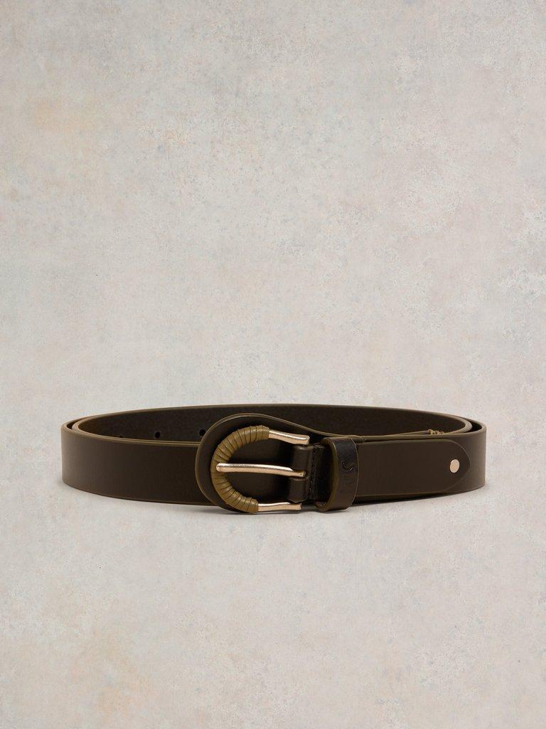 Wrap Around Belt in PURE BLK - FLAT FRONT