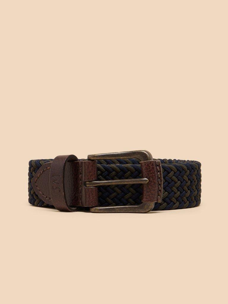 Woven Elasticated Belt in NAVY MULTI - LIFESTYLE